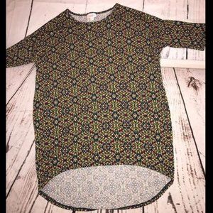 EUC XXS LuLaRoe Irma Shades of Green